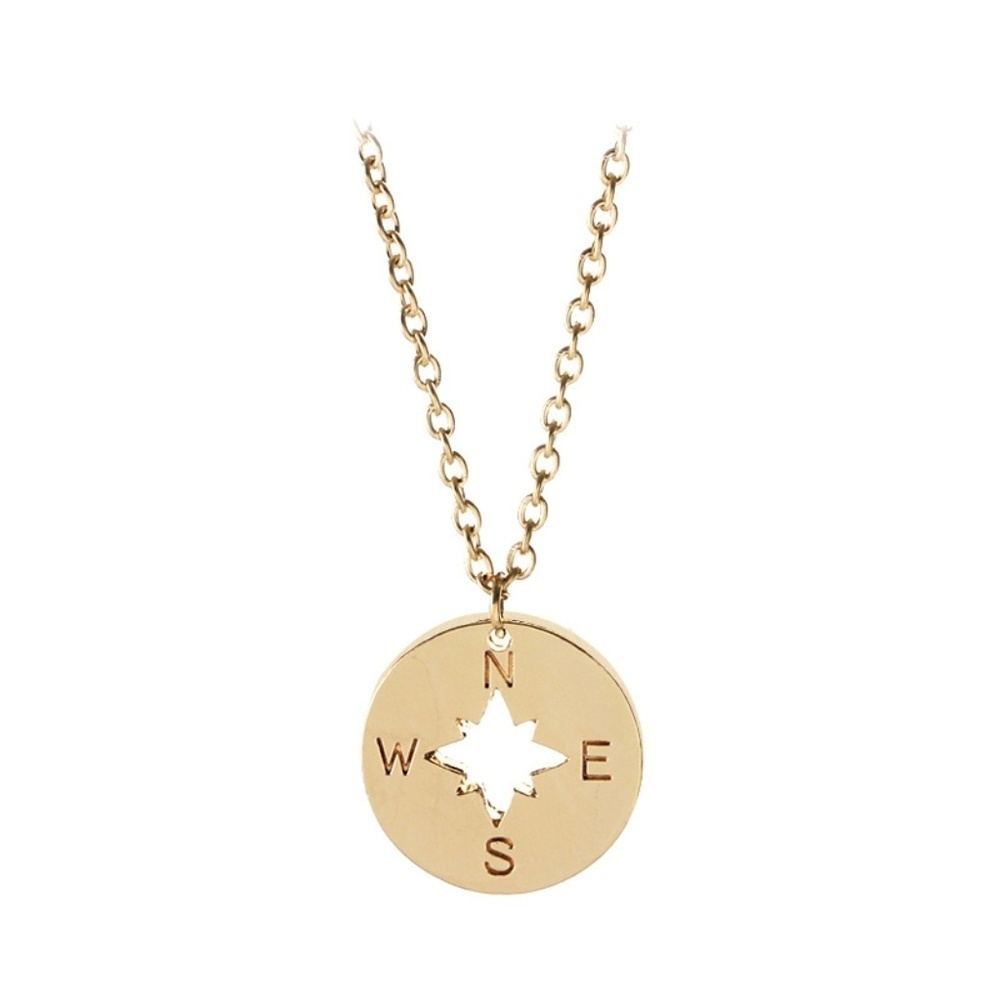 *ILARIA* Gold Compass Pendant Fashion Necklace